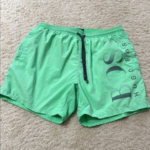 Hugo Boss Men's Green Swim Shorts